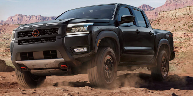 2026 Nissan Frontier showing it's off-road capabilities